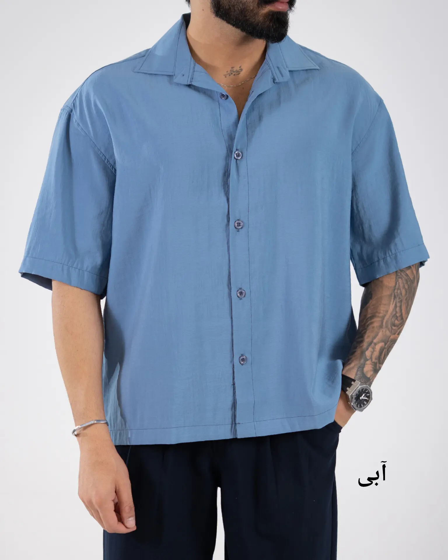 پیراهن مودال راه راه-کد5266